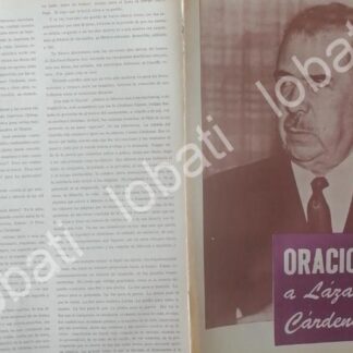 CARTEL ANTIGUO ORIGINAL DE MUERTE DE LAZARO CARDENAS, 1970. F. JULIAO