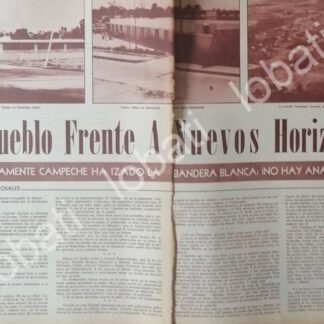 CARTEL ANTIGUO ORIGINAL DE FIN DEL ANALFABETISMO EN CAMPECHE 1966