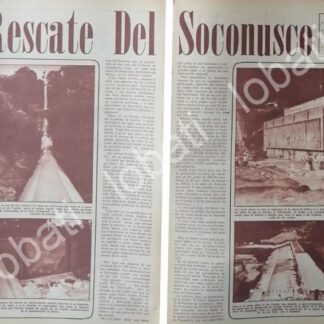 CARTEL ANTIGUO ORIGINAL DE AL RESCATE DEL SOCONUSCO 1966 /JOSE CIBOR