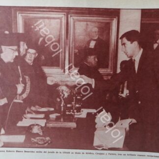 CARTEL ANTIGUO ORIGINAL DE ROBERTO BLANCO BENAVIDES DE RECIBE MEDICO 1966