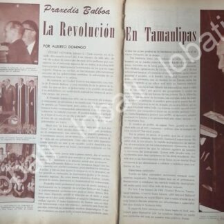 CARTEL ANTIGUO ORIGINAL DE OBRAS DE PRAXEDIS BALBOA. TAMAULIPAS 1964 /PLT