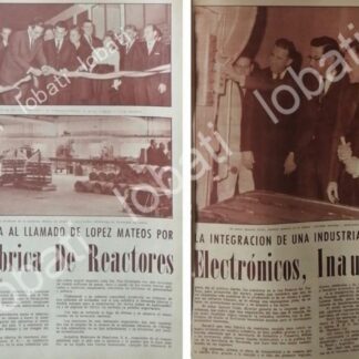 CARTEL ANTIGUO ORIGINAL DE INAUGURAN MANUFACTURERA DE REACTORES S.A 1964