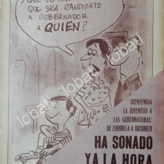 CARTEL ANTIGUO ORIGINAL DE CARICATURA SATIRA VINTAGE DE ALBERTO ISAAC 1970