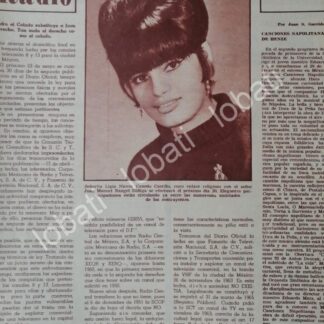 CARTEL ANTIGUO ORIGINAL DE BODA DE LIGIA NIEVES CANEDO CASTILLA MAY. 1967