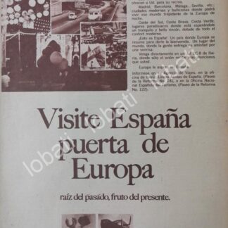 CARTEL ANTIGUO ORIGINAL DE OFICINA DE TURISMO DE ESPAÑA EN MEXICO 1968