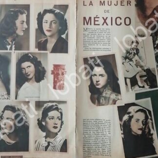 CARTEL ANTIGUO ORIGINAL DE MUJERES DE LA ALTA SOCIEDAD MEXICANA 1953 ASM