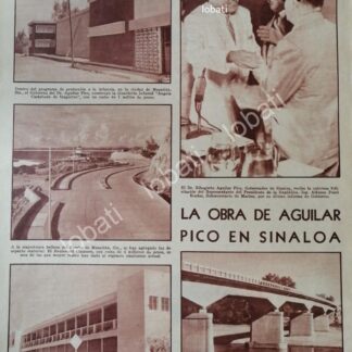 CARTEL ANTIGUO ORIGINAL DE OBRAS DE RIGOBERTO AGUILAR PICO 1955