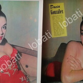 CARTEL ANTIGUO ORIGINAL DE INICIOS DE LA VEDETTE DACIA GONZALEZ S/F