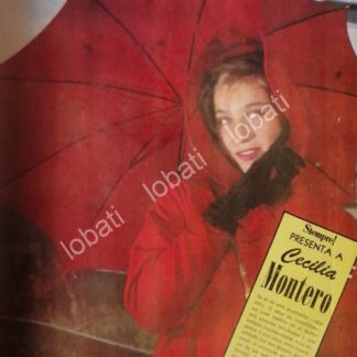 CARTEL ANTIGUO ORIGINAL DE INICIOS DE LA ACTRIZ. CECILIA MONTERO 1950s