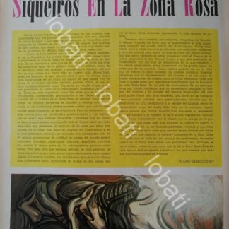 CARTEL ANTIGUO ORIGINAL DE EXPOSICION ALFARO SIQUEIROS ZONA ROSA 1960s