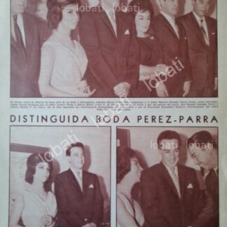 CARTEL ANTIGUO ORIGINAL DE BODA. MANUEL GERMAN PARRA PRADO 1962