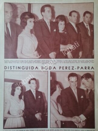 CARTEL ANTIGUO ORIGINAL DE BODA. MANUEL GERMAN PARRA PRADO 1962