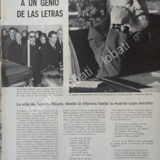 CARTEL ANTIGUO ORIGINAL DE MUERE ALFONSO REYES 1959