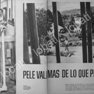 CARTEL ANTIGUO ORIGINAL DE EL FUTBOLISTA PELE, SU VIDA 1951