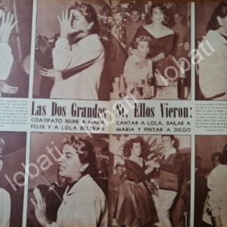 CARTEL ANTIGUO ORIGINAL DE MARIA FELIX Y LOLA BELTRAN 1950s