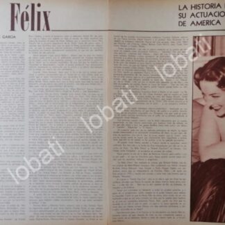 CARTEL ANTIGUO ORIGINAL DE ENTREVISTA A MARIA FELIX 1957