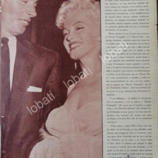 CARTEL ANTIGUO ORIGINAL DE MARILYN MONROE Y JOE DIMAGGIO 1954