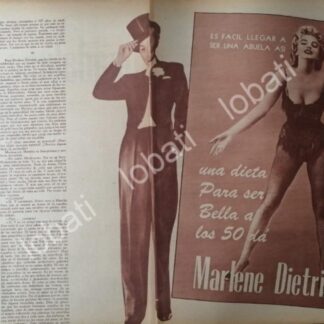 CARTEL ANTIGUO ORIGINAL DE MARILYN MONROE Y MARLENE DIETRICH 1956