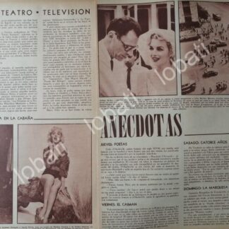 CARTEL ANTIGUO ORIGINAL DE BODA DE MARILYN MONROE Y ARTHUR MILLER 56