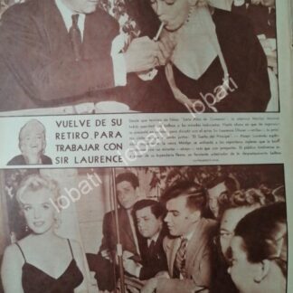 CARTEL ANTIGUO ORIGINAL DE MARILYN MONROE Y SIR LAURENCE 1956