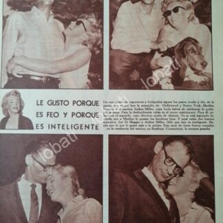 CARTEL ANTIGUO ORIGINAL DE MARILYN MONROE Y ARTHUR MILLER 1956
