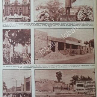 CARTEL ANTIGUO ORIGINAL DE LUGARES DE GUADALAJARA 1957