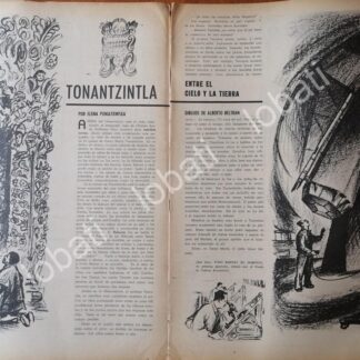 CARTEL ANTIGUO ORIGINAL DE ELENA PONIATOWSKA, DIBUJO: ALBERTO BELTRAN 1963