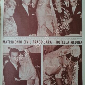 CARTEL ANTIGUO ORIGINAL DE BODA. BOTELLA PRADO 1963
