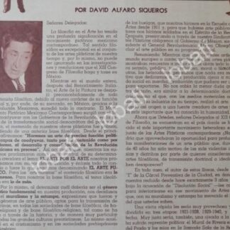CARTEL ANTIGUO ORIGINAL DE CARTA DE ALFARO SIQUEIROS DESDE LA CARCEL 1963