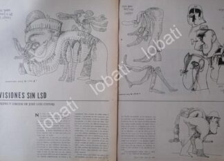 CARTEL ANTIGUO ORIGINAL DE NOTA Y DIBUJOS DE JOSE LUIS CUEVAS, 1968