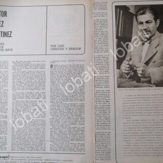 CARTEL ANTIGUO ORIGINAL DE SOBRE HECTOR PEREZ MARTINEZ 1968