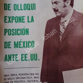 CARTEL ANTIGUO ORIGINAL DE . JUAN JOSE DE OLLOQUI 1970