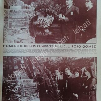 CARTEL ANTIGUO ORIGINAL DE . MANUMENTO A JAVIER ROJO GOMEZ