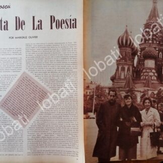 CARTEL ANTIGUO ORIGINAL DE . MARICRUZ OLIVIER EN MOSCU 1959
