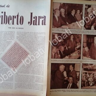 CARTEL ANTIGUO ORIGINAL DE HERIBERTO JARA RECIBE MEDALLA B.D