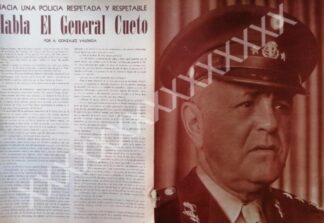 CARTEL ANTIGUO ORIGINAL DE . GENERAL. LUIS CUETO RAMIREZ 1959