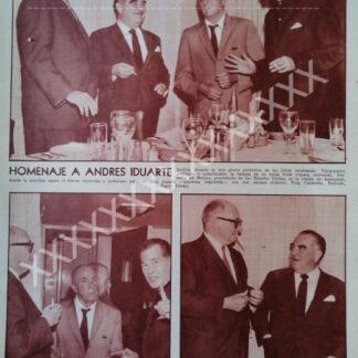 CARTEL ANTIGUO ORIGINAL DE HOMENAJE A ANDRES IDUARTE 1964