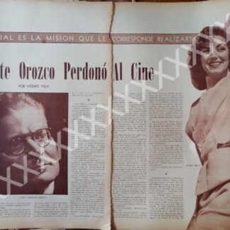 CARTEL ANTIGUO ORIGINAL DE CLEMENTE OROZCO Y MARIA FELIX 1957