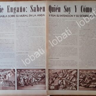 CARTEL ANTIGUO ORIGINAL DE ALFARO SIQUEIROS HABLA SOBRE MURAL EN ANDA