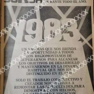 CARTEL ANTIGUO ORIGINAL DE TIENDAS SUKSA MONTERREY 1983