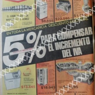 CARTEL ANTIGUO ORIGINAL DE MUEBLERIAS FAMSA 1983 MONTERREY