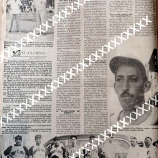 CARTEL ANTIGUO ORIGINAL DE NOTA. MUERE BEISBOLISTA PEDRO CANTU. LA LENGUA 1983