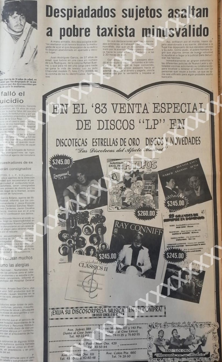 CARTEL ANTIGUO ORIGINAL DE DISCOTECAS ESTRELLAS DE ORO 1983 3