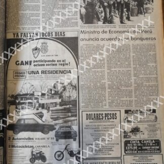 CARTEL ANTIGUO ORIGINAL DE . SORTEO INSTITUTO REGIOMONTANO 1983