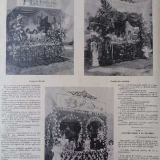 CARTEL ANTIGUO ORIGINAL DE 1897 KERMESSE EN PUEBLA