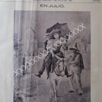 PORTADA ANTIGUA ORIGINAL 1896 DE CARLOS ALCALDE / TEMPESTAD