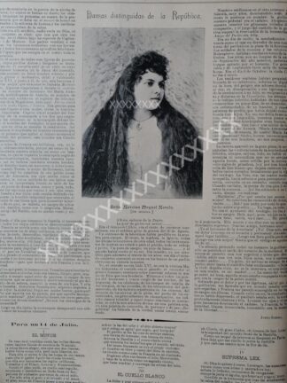 CARTEL ANTIGUO. NARCISA MOGUEL NOVELO 1896 MERIDA