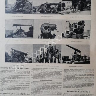 CARTEL ANTIGUO. CAÑONES GUERRA HISPANO-AMERICANA 1896