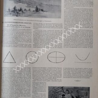 CARTEL ANTIGUO. DESCUBRE ONDAS DE MARTE 1896