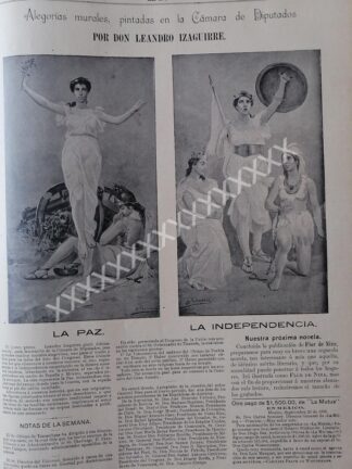 NOTA DE PRENSA ANTIGUA 1896. PINTOR. LEANDRO IZAGUIRRE